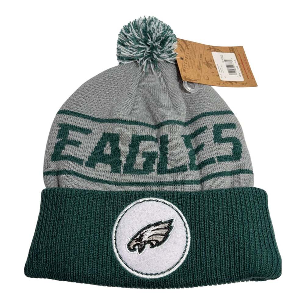 Mitchell & Ness Philadelphia Eagles Pom Beanie